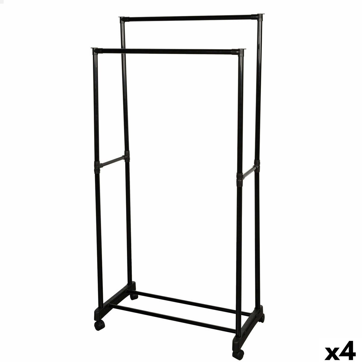 Coat rack Steel Plastic 75 x 157 x 40 cm (4 Units)