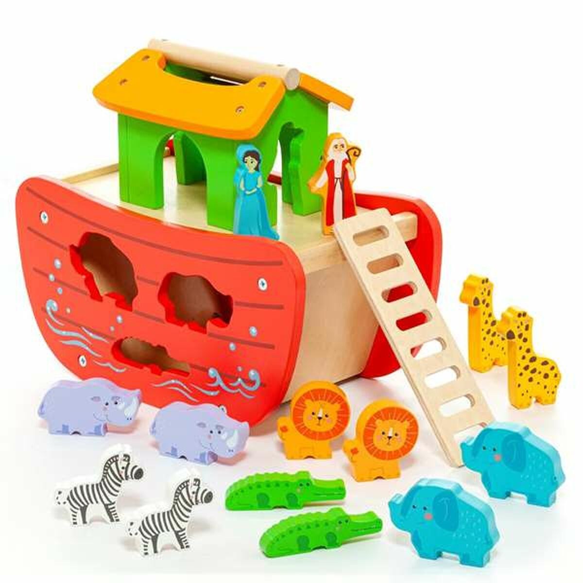 Playset Noah's ark Деревянный 17 Предметы