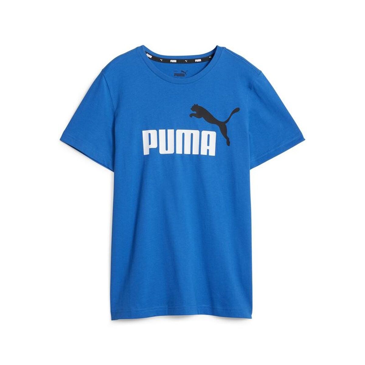 Child's Short Sleeve T-Shirt Ess+ 2 Col Logo Blue