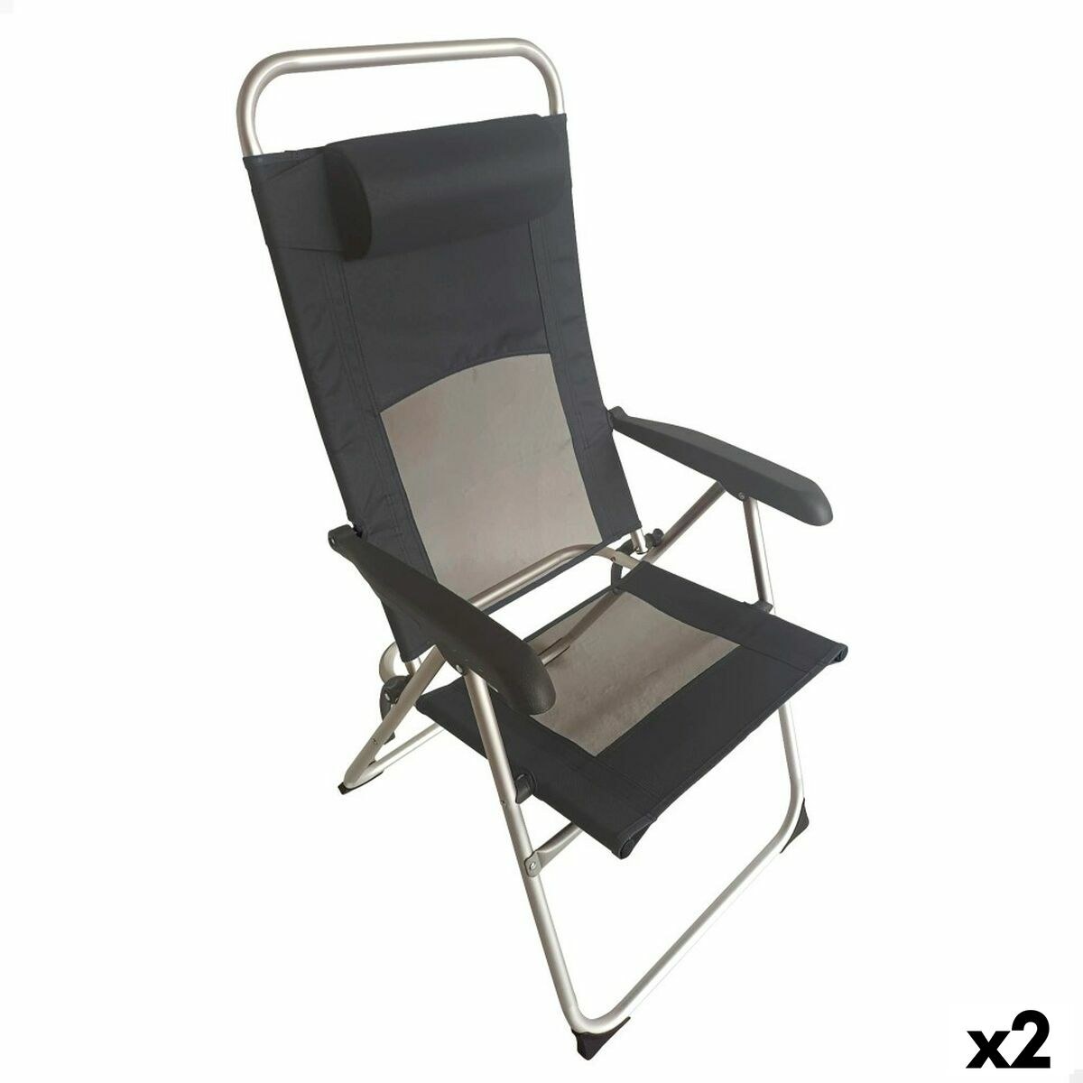 Folding Chair with Headrest 48 x 114 x 63 cm