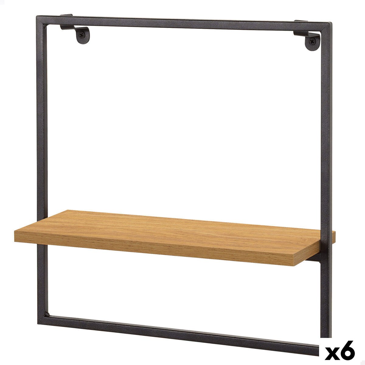 Shelve Iron MDF Wood 35 x 35 x 12 cm (6 Units)