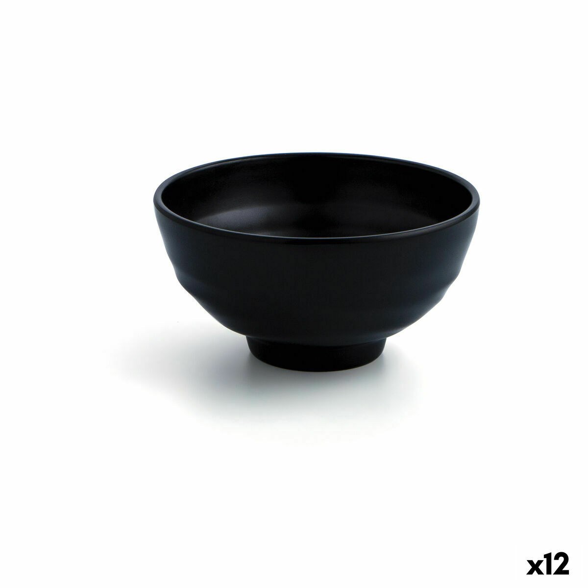 Bowl A'bordo Black Plastic Ø 16,5 cm (12 Units) (Pack 12x)