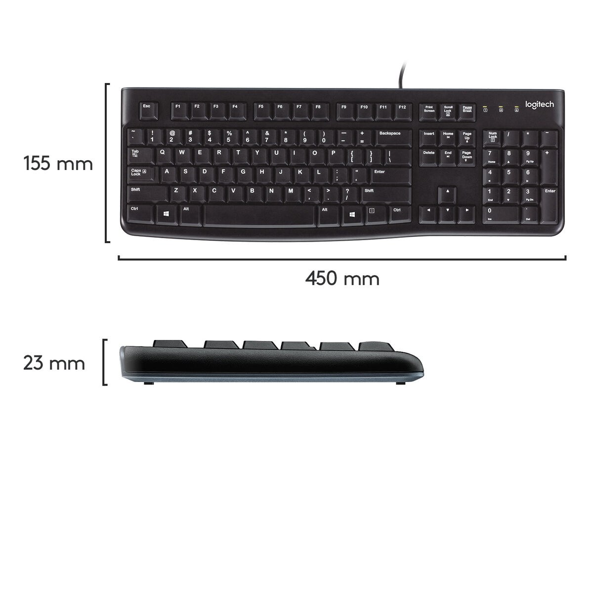 Клавиатура 920-002482 Чёрный Испанская Qwerty AZERTY