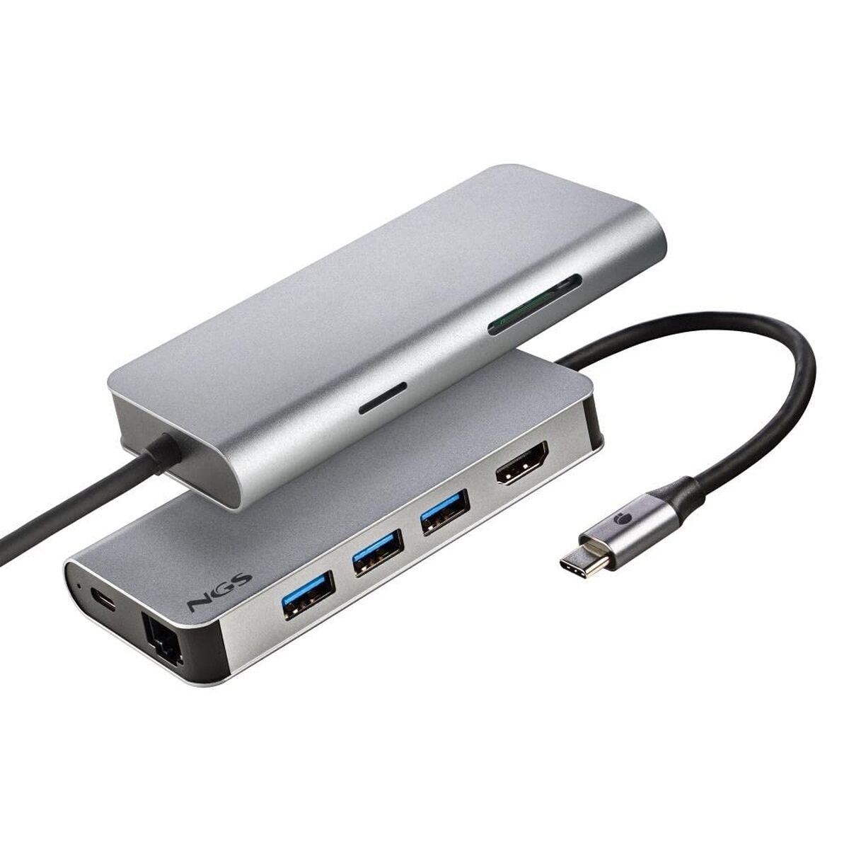 USB-разветвитель WONDER DOCK 8 Серебристый