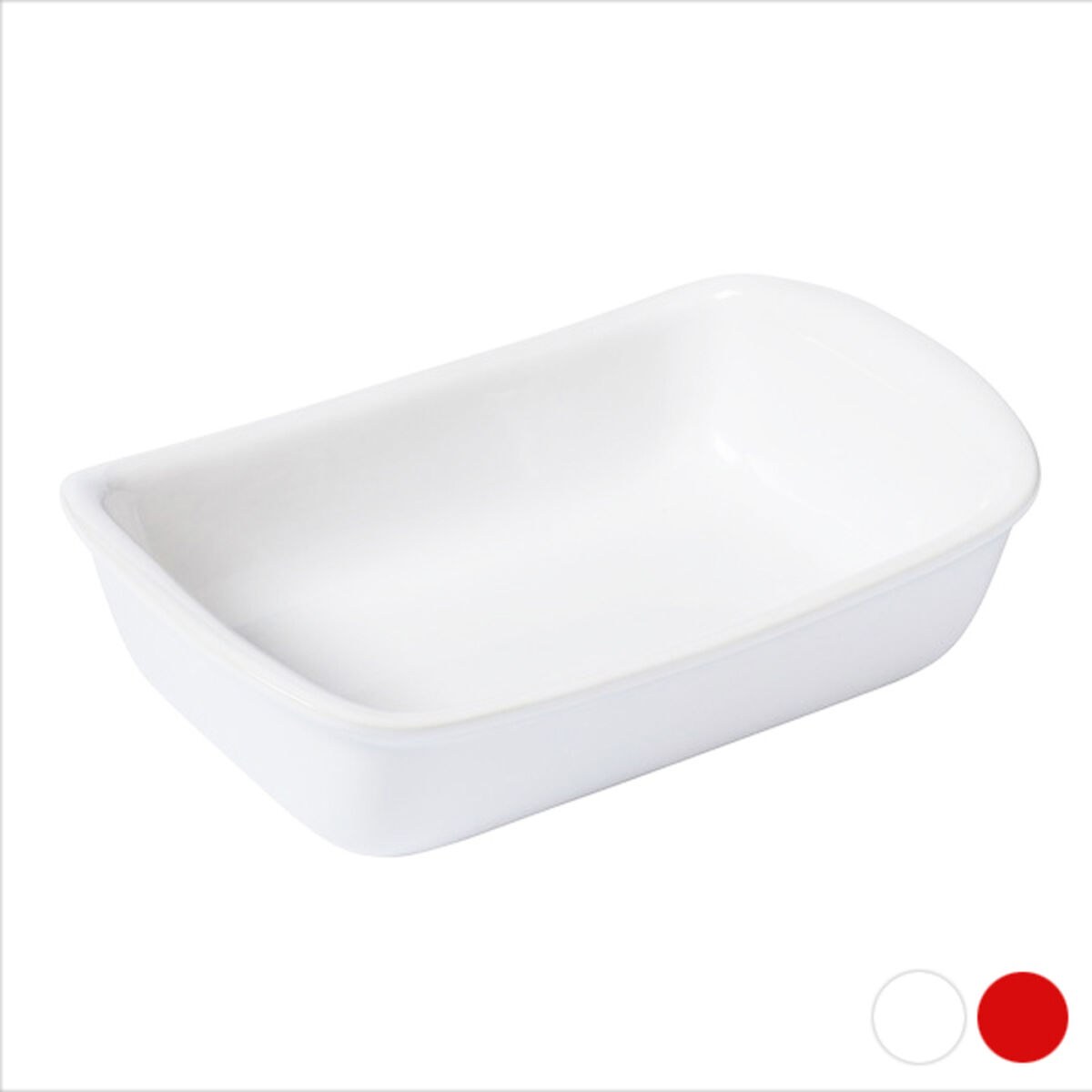 Oven Dish Supreme White Ceramic Tempered glass