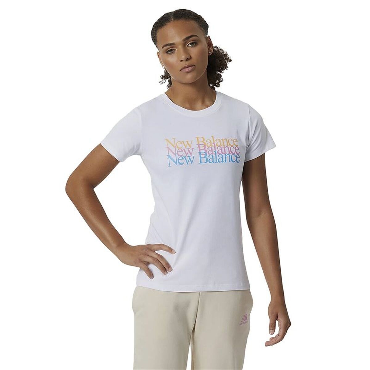 Women’s Short Sleeve T-Shirt Essentials Celebrate W White