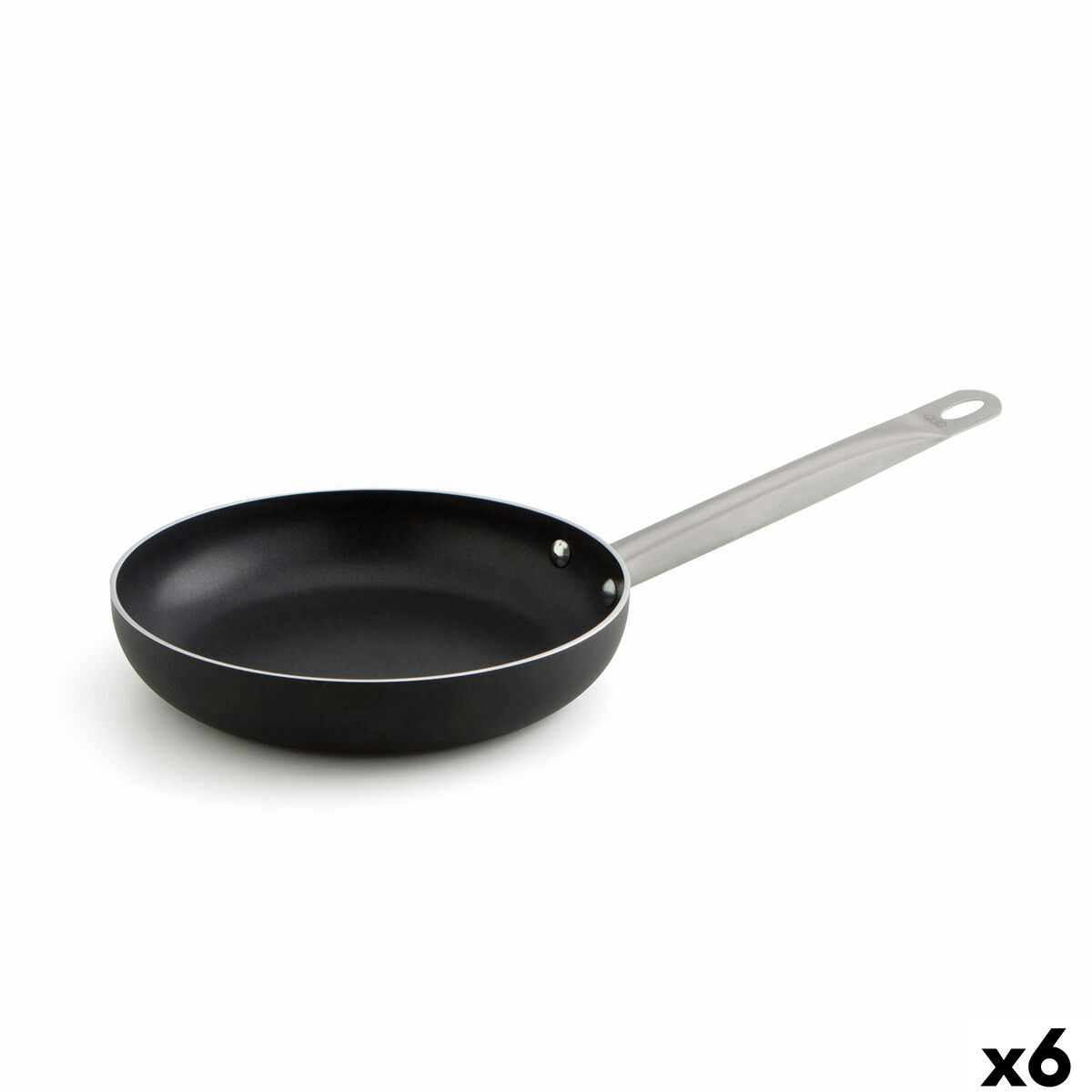 Pan Pro Chef Black Metal Steel Ø 28 cm (6 Units)