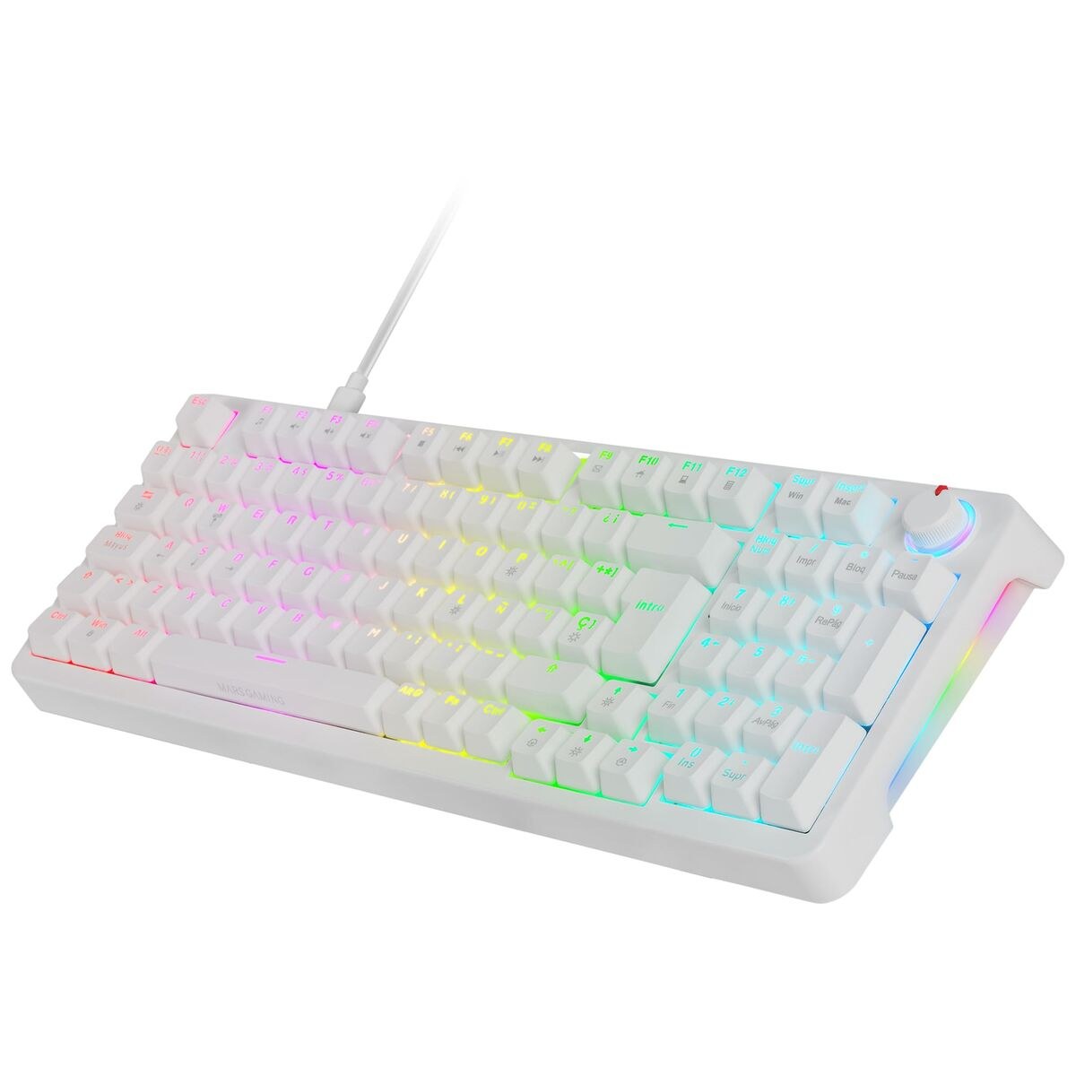 Игровая клавиатура Gaming MKPROWYES Белый Испанская Qwerty