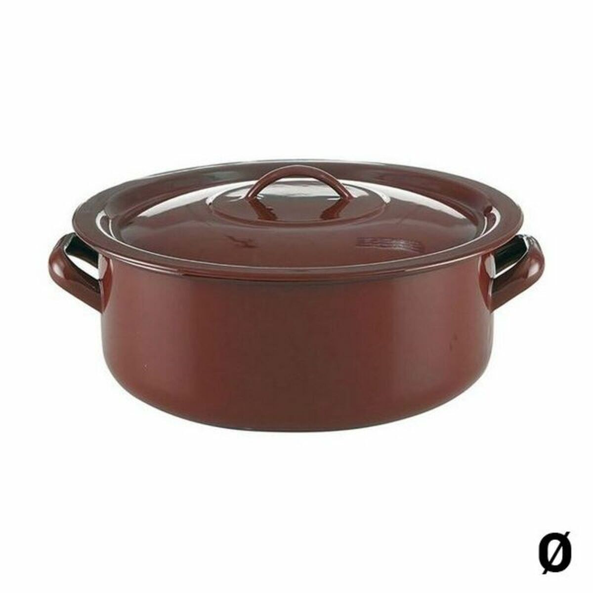 Casserole with lid Classic Brown Enamelled Steel
