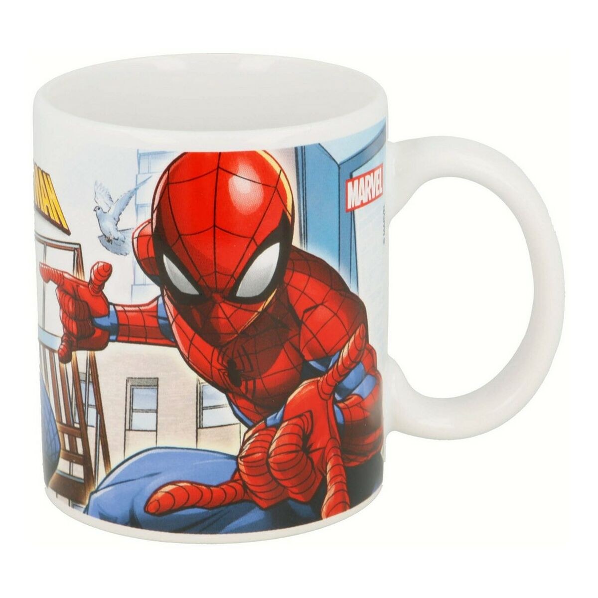 Кружка Mug Great power Синий Красный Керамика 350 ml