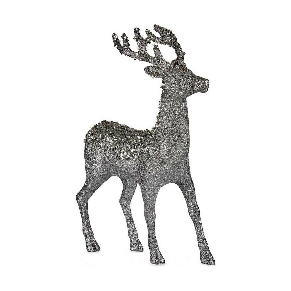 Christmas Reindeer White Silver Reindeer 15 x 45 x 30 cm