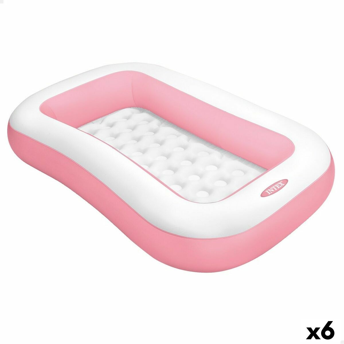 Inflatable Paddling Pool for Children Island 90 L 167 x 26 x 101 cm White Pink (6 Units)