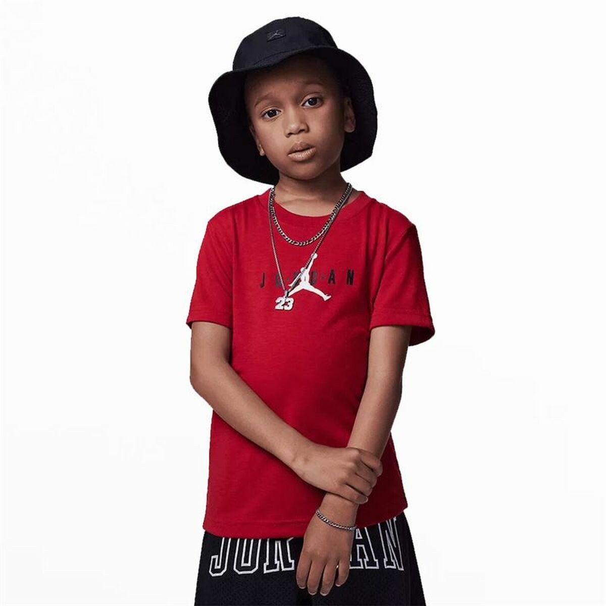 Детский Футболка с коротким рукавом Jumpman Graphic Красный