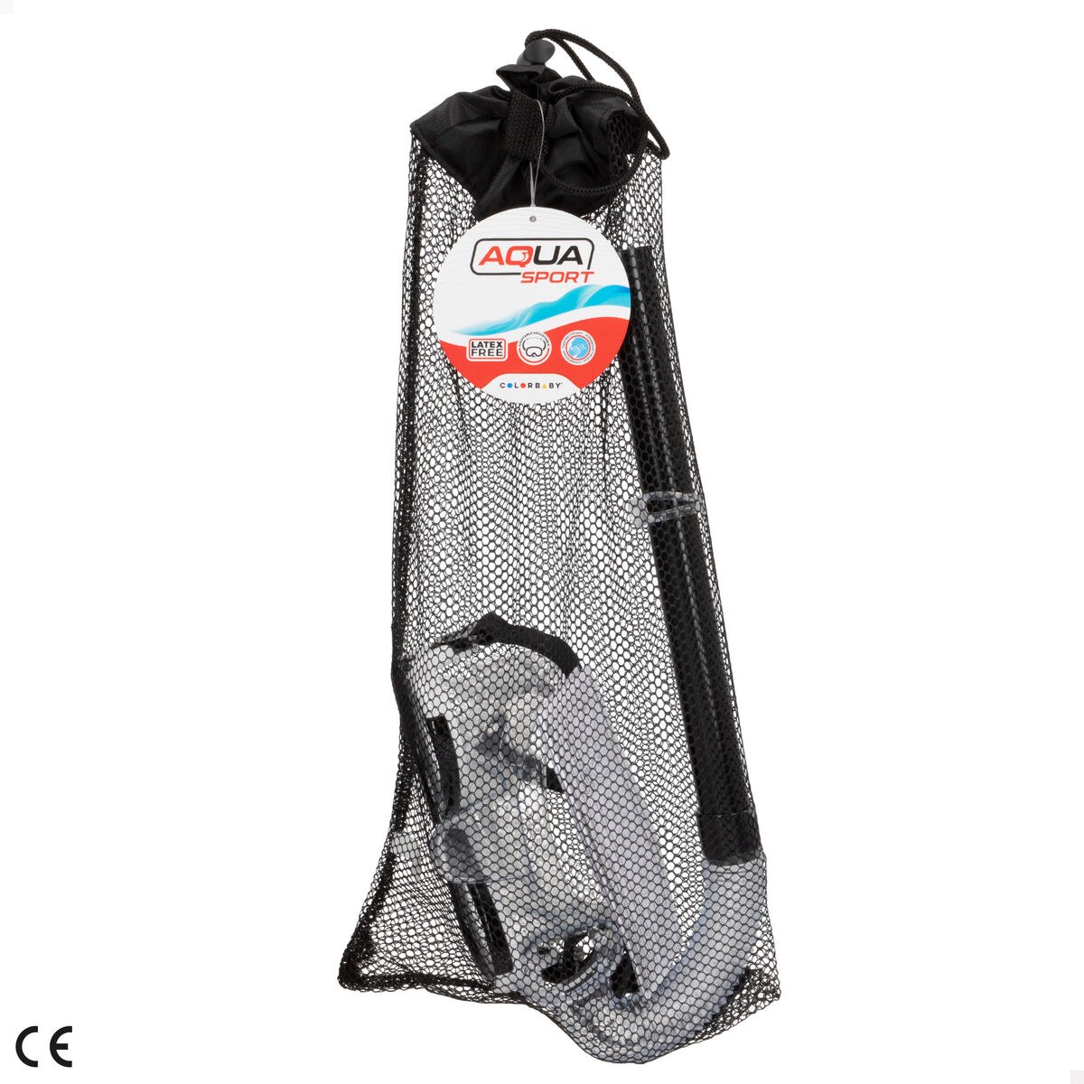Snorkel Goggles and Tube Black Red (6 Units)