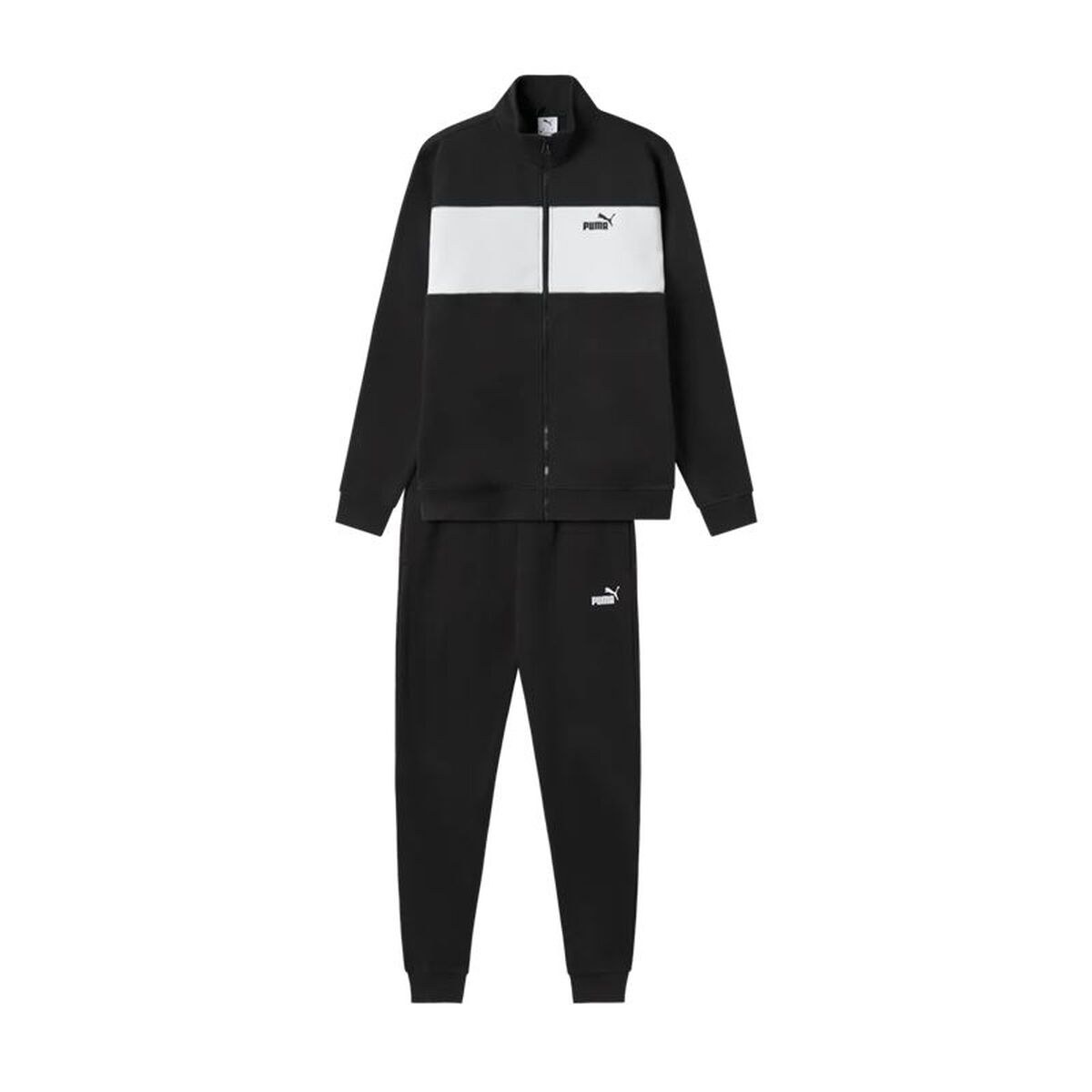 Спортивный костюм для взрослых Ess Sweat Suit Fz Fl Чёрный Мужской