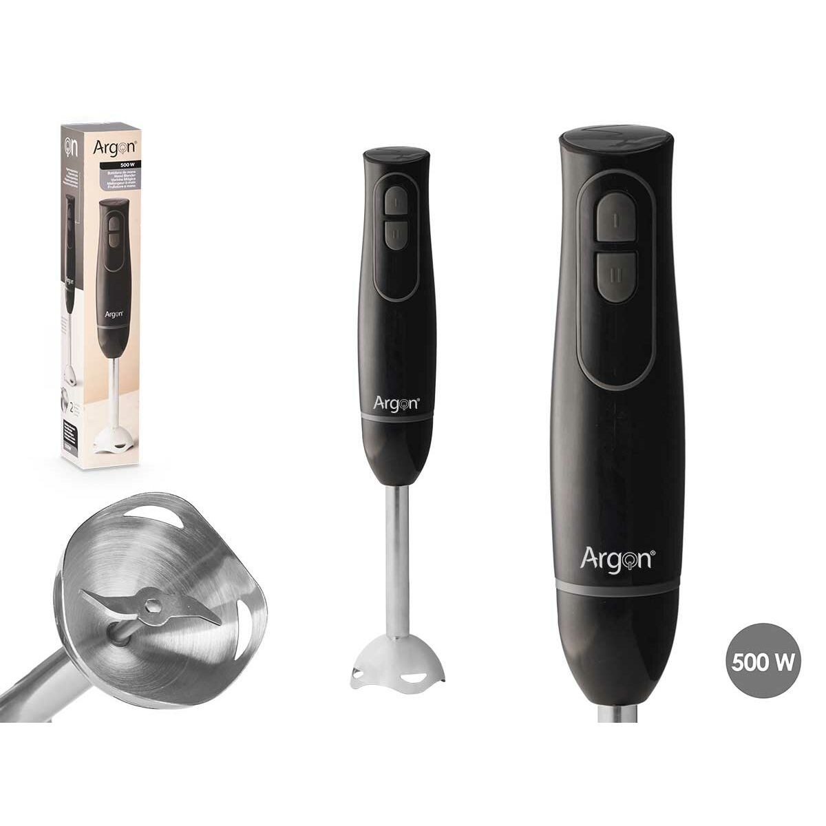 Hand-held Blender Black Grey 500 W