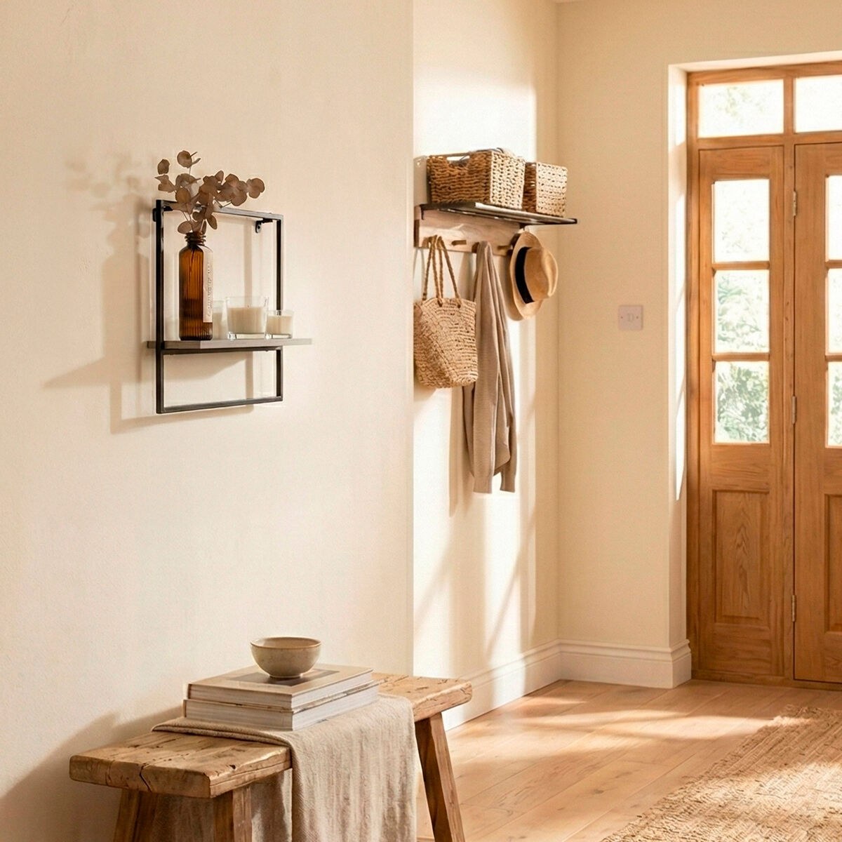 Shelve Iron MDF Wood 35 x 35 x 12 cm (6 Units)