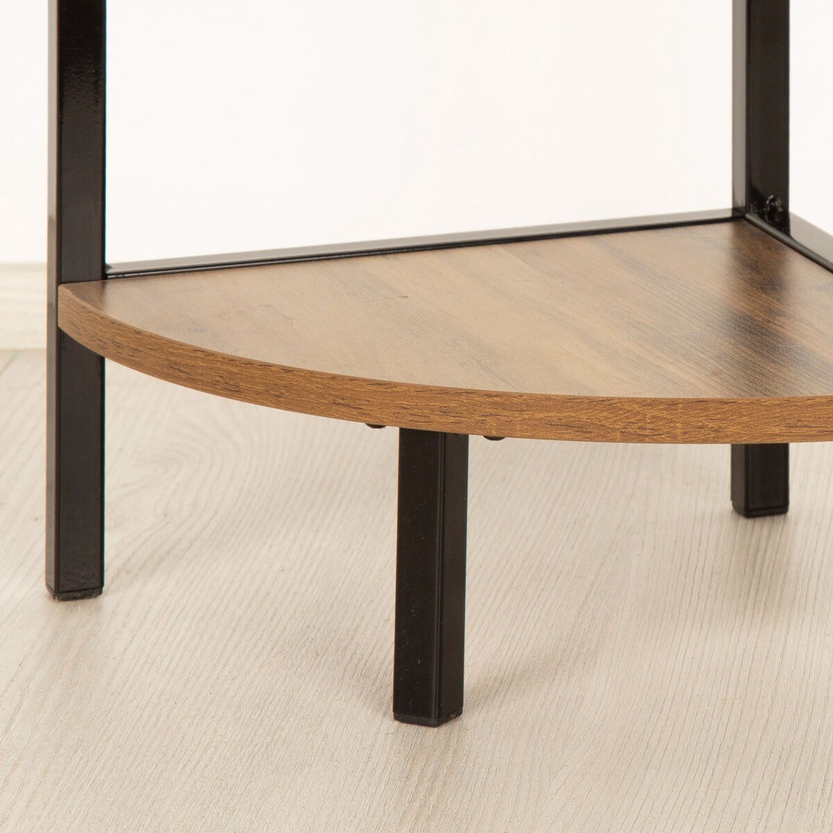 Shelves Black Iron MDF Wood 24 x 80 x 24 cm
