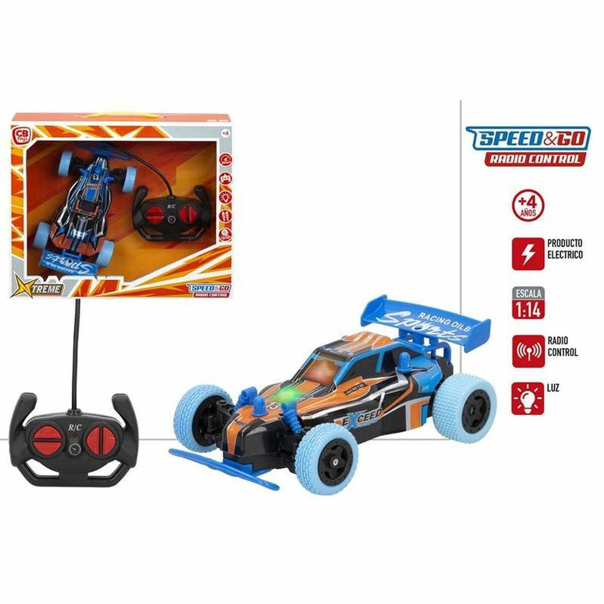 Remote-Controlled Car 1:20 19 x 6,5 x 11 cm Multicolour