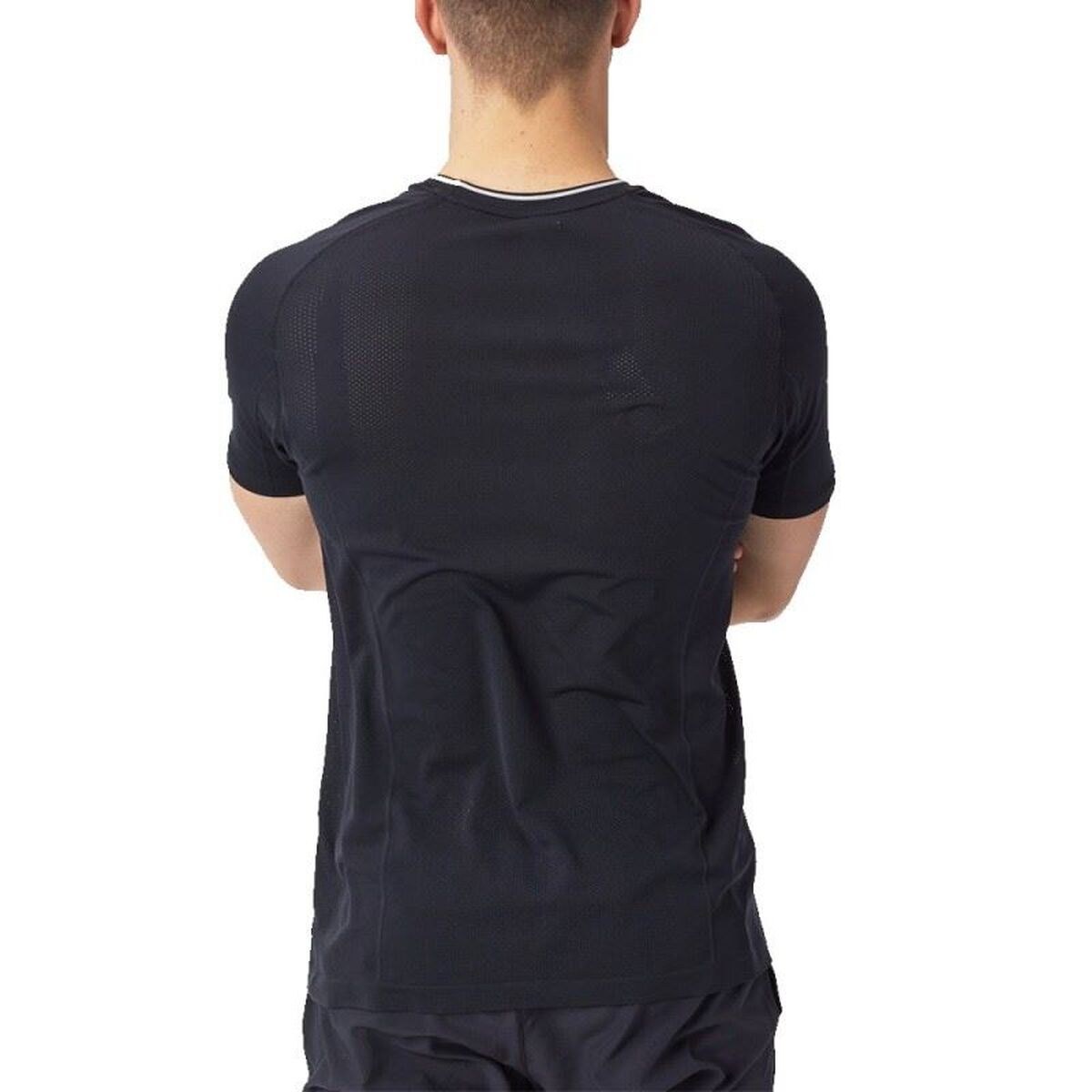 Men’s Short Sleeve T-Shirt Team Seamless Crew Black Padel