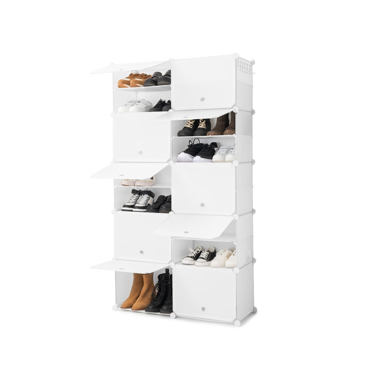 Portable Modular Shoe Cabinet Levoun White (Refurbished B)