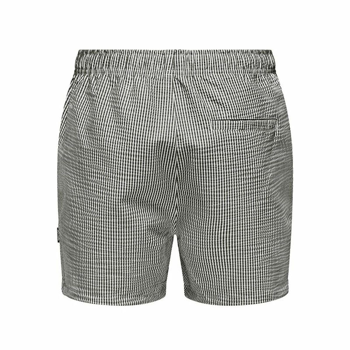 Плавки мужские Onsted Stripe Seersucker Белый Чёрный