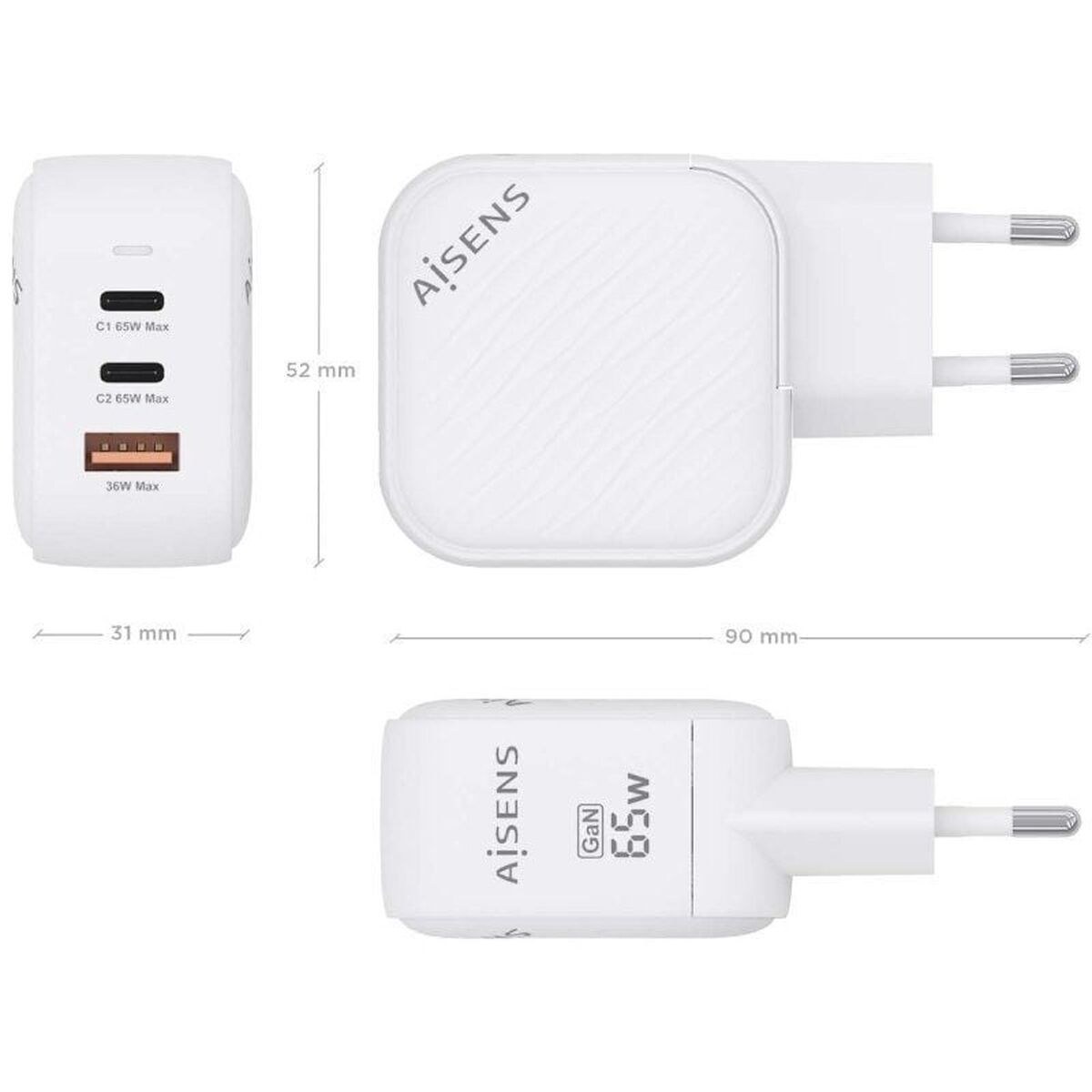 Сетевое зарядное устройство ASCH-65W3P026-W Белый Разноцветный 65 W