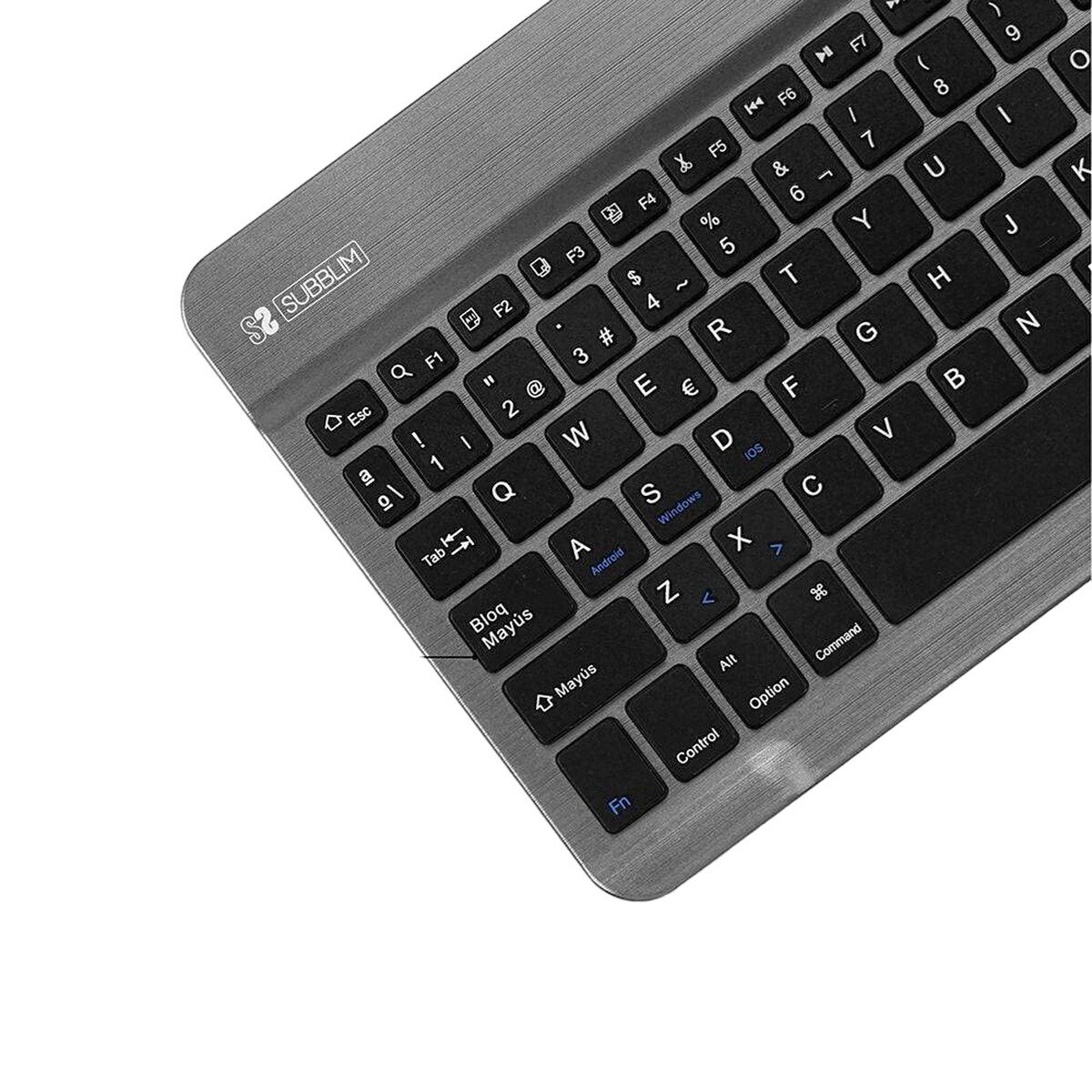 Keyboard SUB-KBT-SM0002 Grey Spanish Qwerty