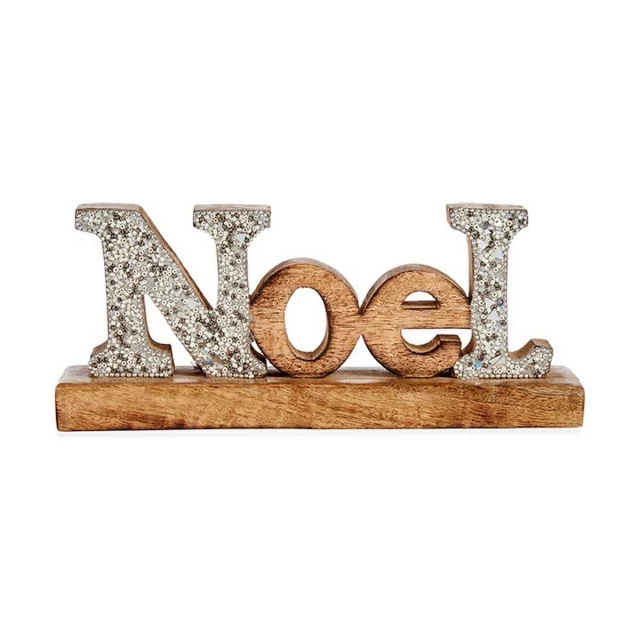 Decorative Figure Noel Silver Glitter 6,5 x 10 x 25 cm