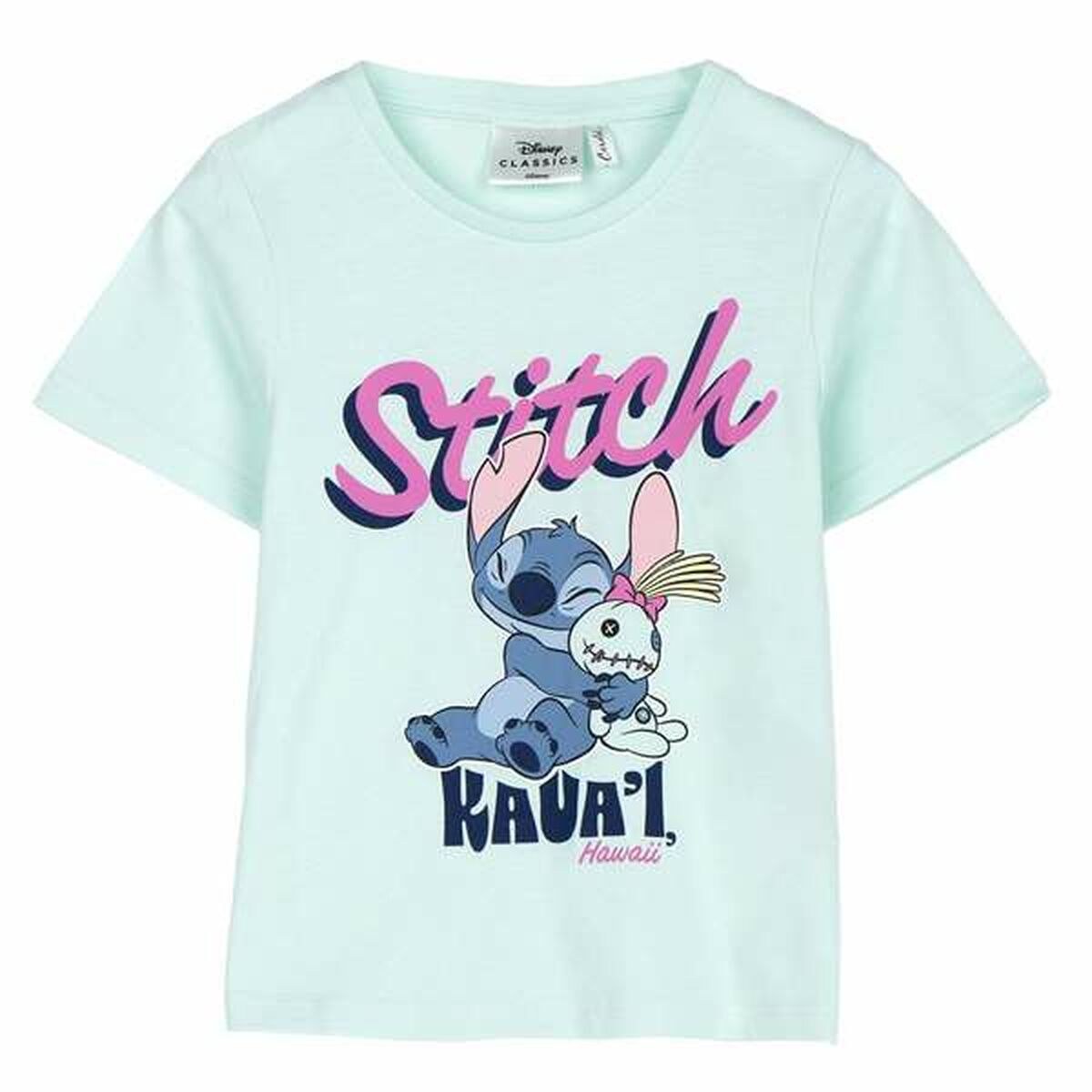 Child's Short Sleeve T-Shirt Green Turquoise