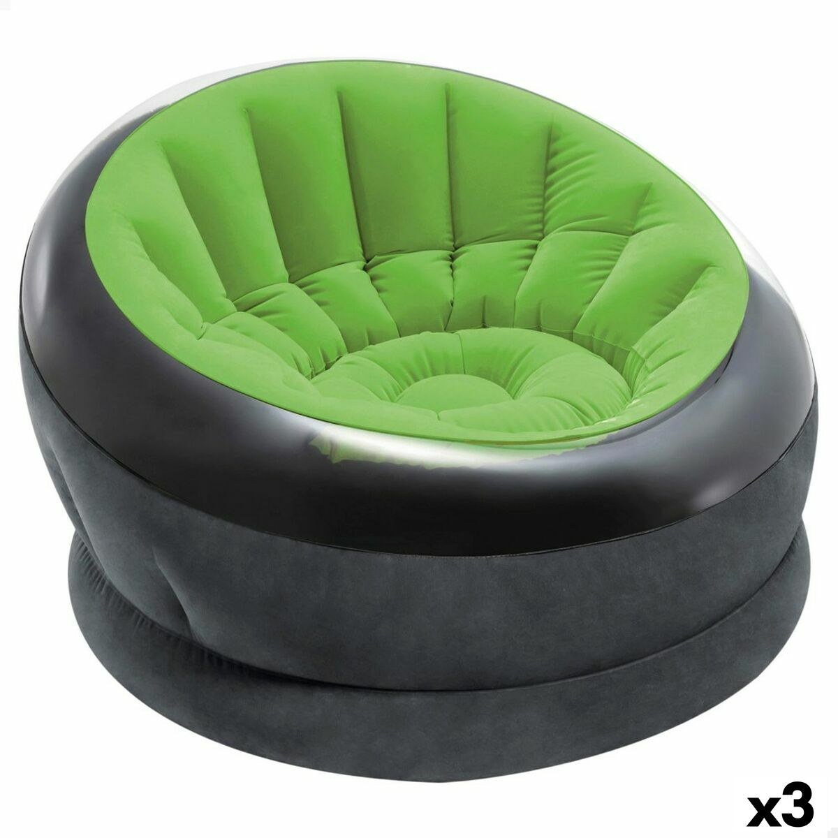 Inflatable Armchair Empire Green 112 x 109 x 60 cm (3 Units)