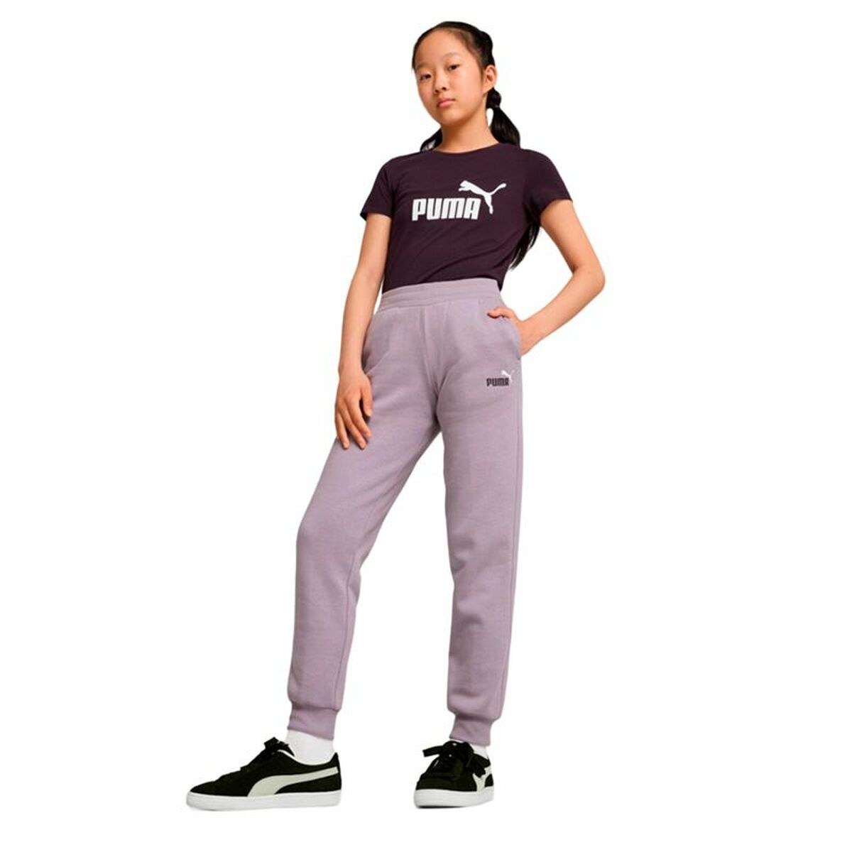 Children's Tracksuit Bottoms Essentials Purple