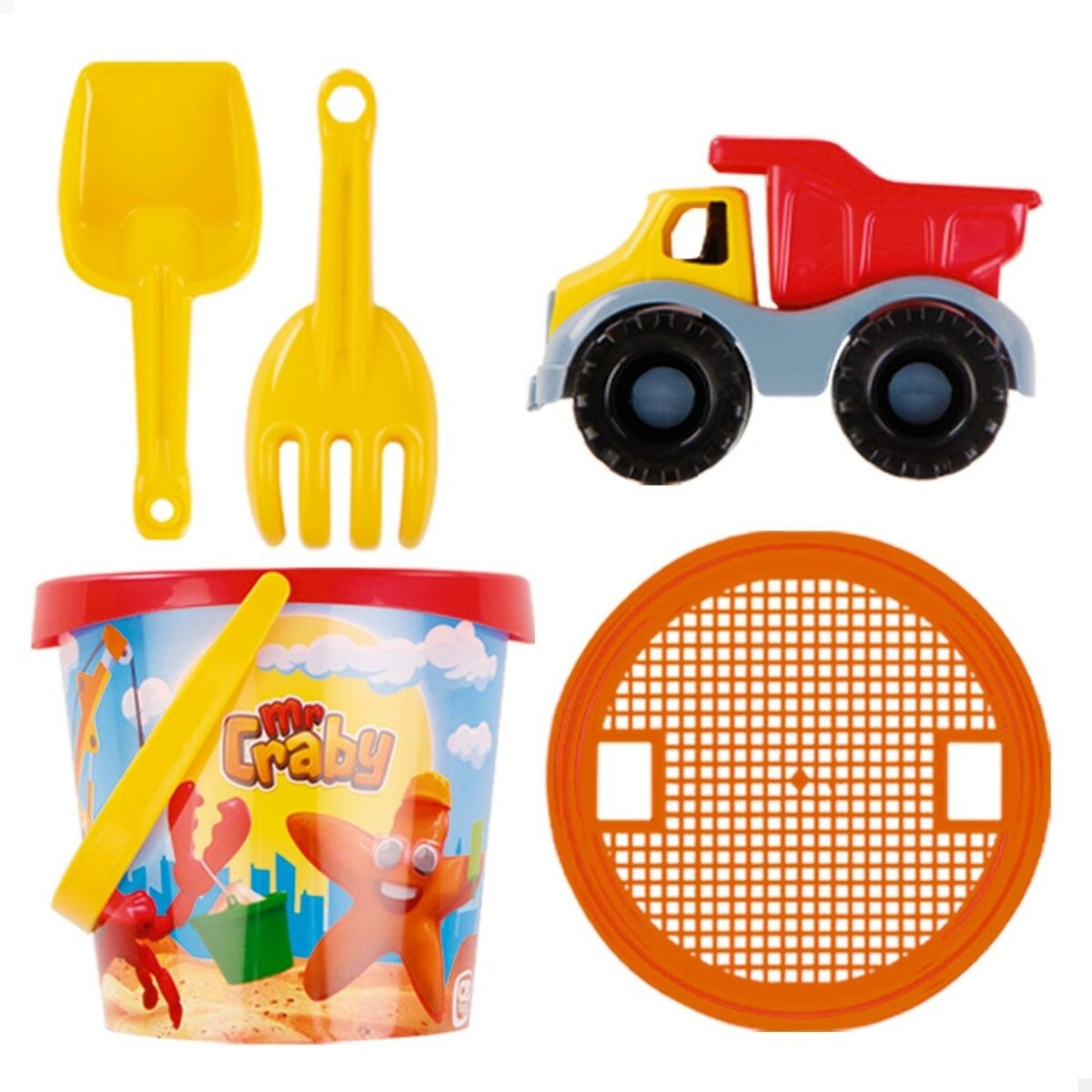Beach toys set Ø 18 cm polypropylene (16 Units)