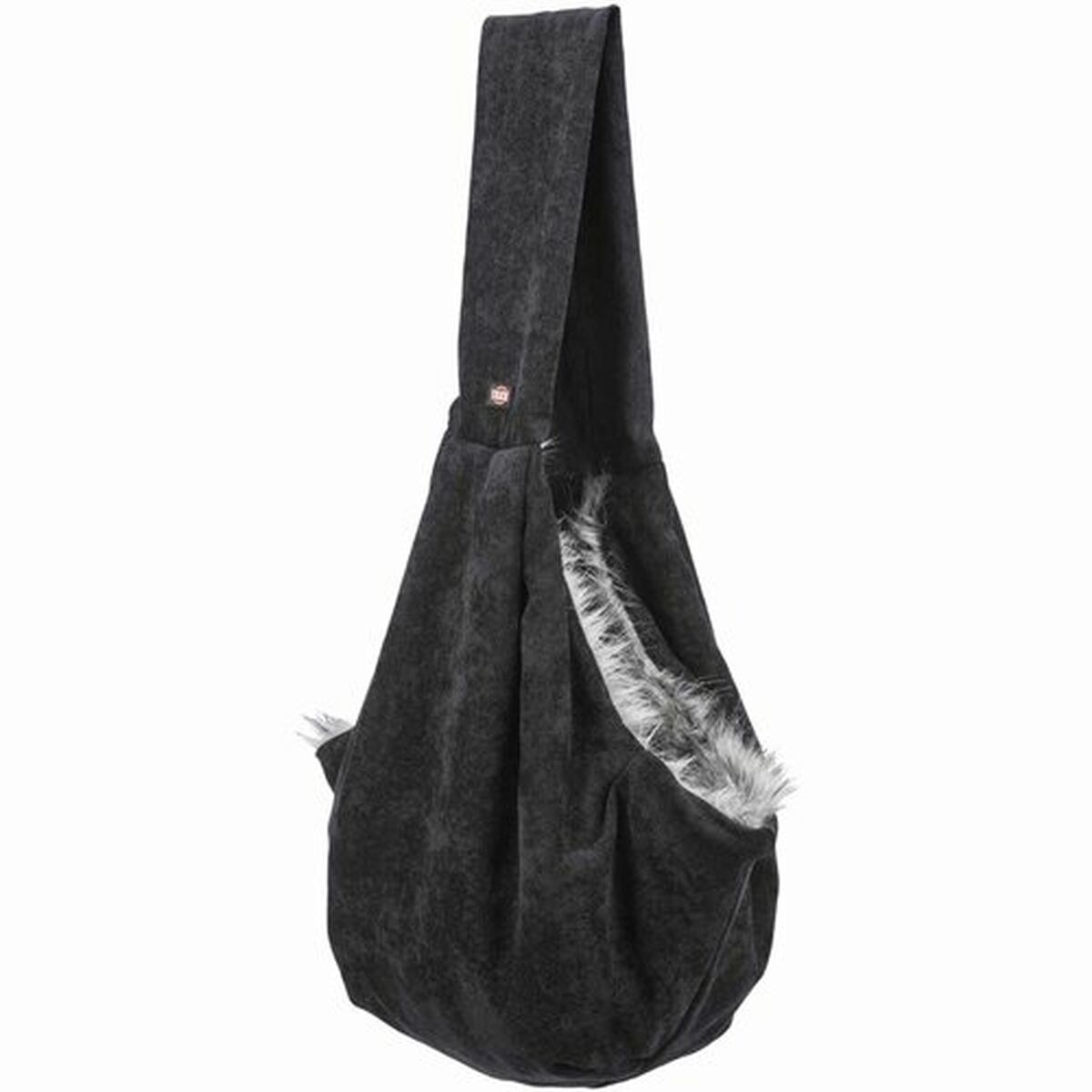 Over the Shoulder Pet Handbag Soft Black Grey 22 × 20 × 60 CM