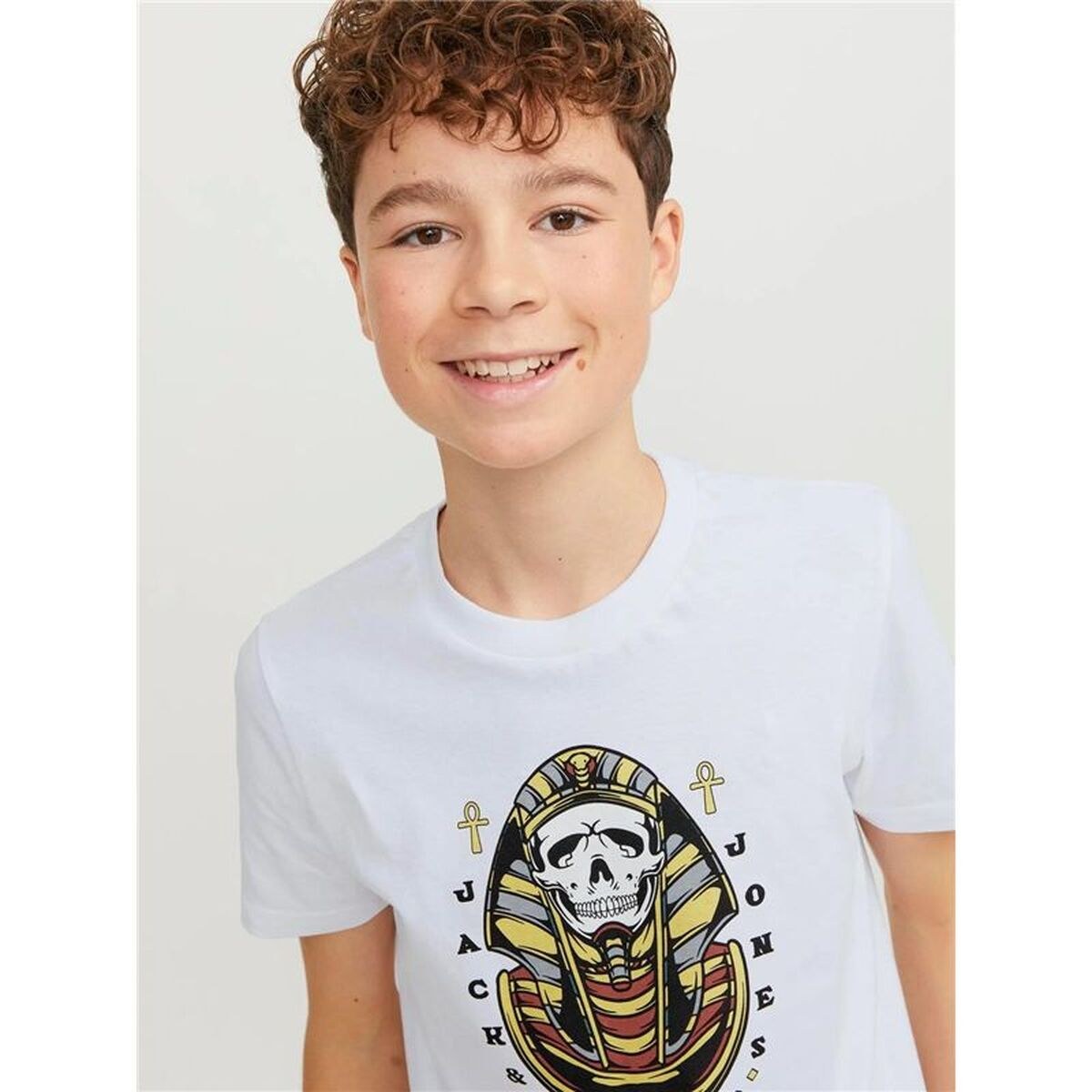 Child's Short Sleeve T-Shirt Jorheavens Crew Neck White