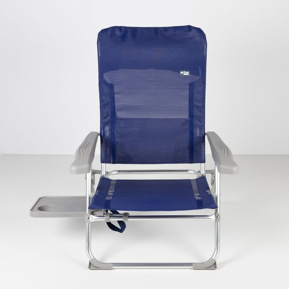 Beach Chair Slim Foldable Navy Blue 47 x 89 x 57 cm (2 Units)